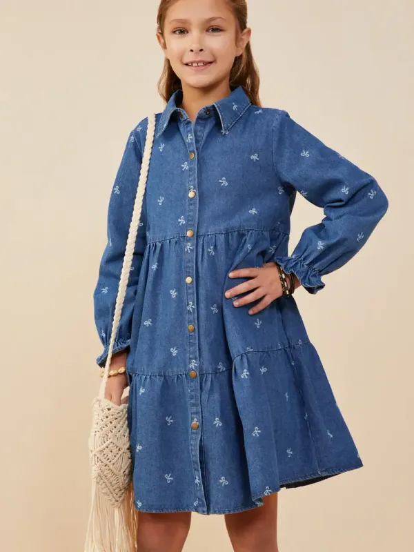 469 Blake Denim Bow Dress