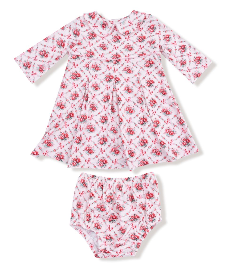 523 Rose Bow Pleat Dress