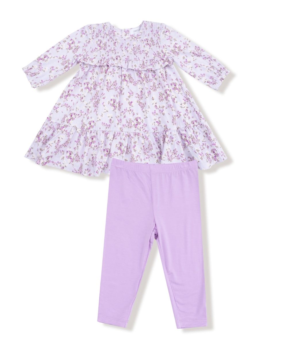 546 Sweet Dreams Floral Smocked Legging Set
