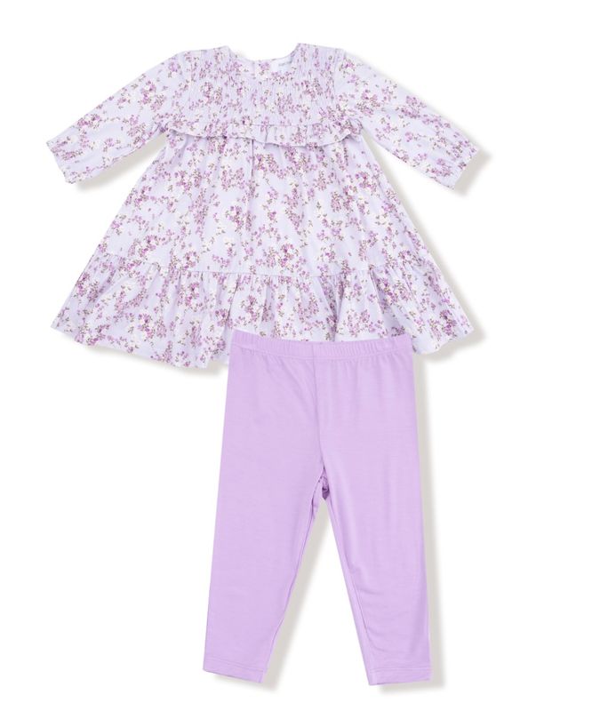 546 Sweet Dreams Floral Smocked Legging Set 546 Sweet Dreams Floral Smocked Legging Set