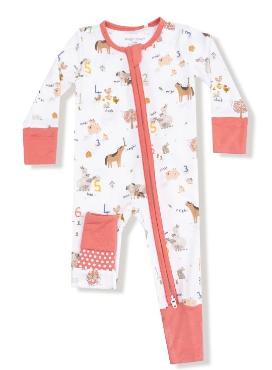 641 Farm Sounds Zip Romper