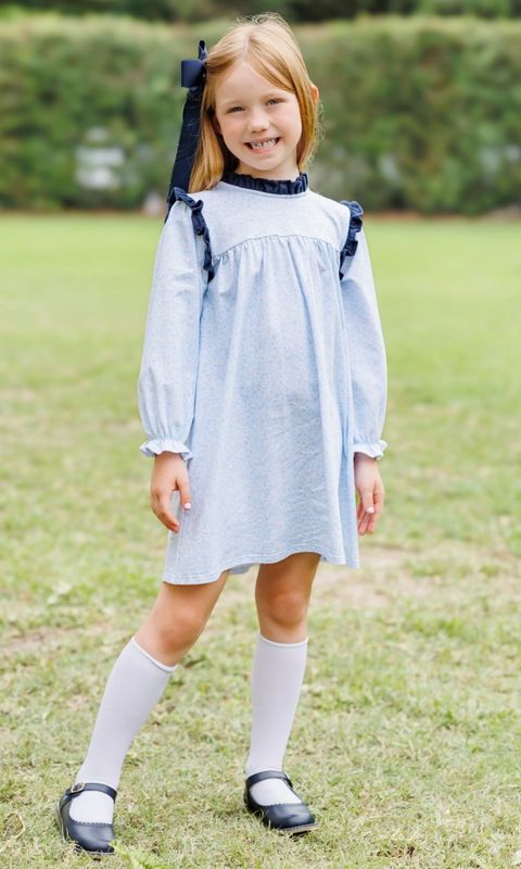 654 Blue Blooms Hallie Dress 654 Blue Blooms Hallie Dress