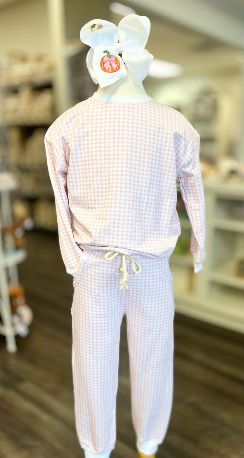 672 Margaret Gingham Jogger Set