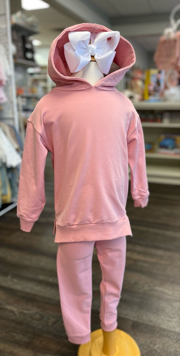 674 Macy Pink Hoodie Jogger Set
