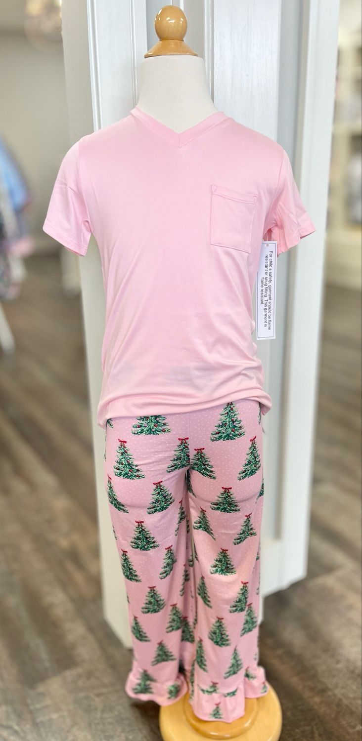 677 Noel Trees Two Piece Pajama Set