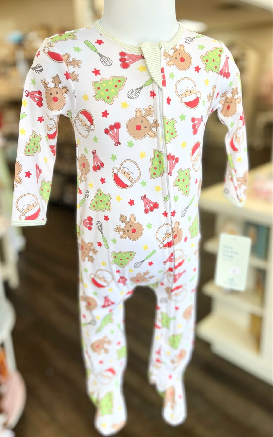 704 Christmas Treats Zip Footie