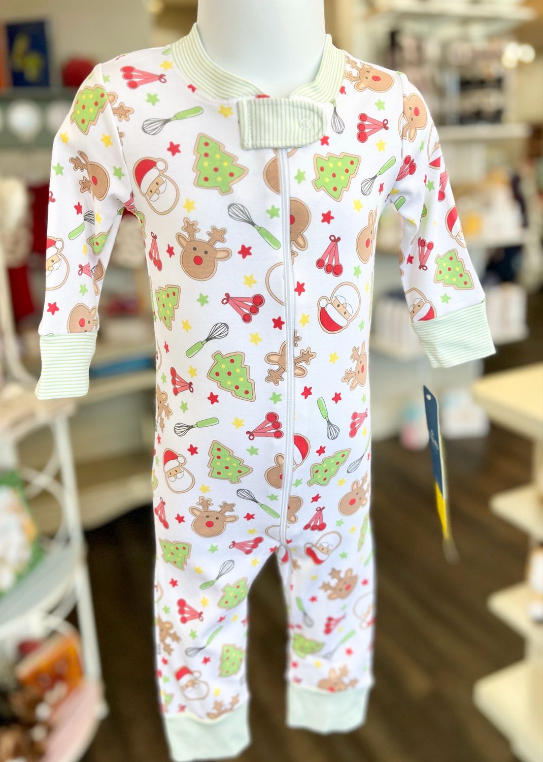 705 Christmas Treats Zip Romper