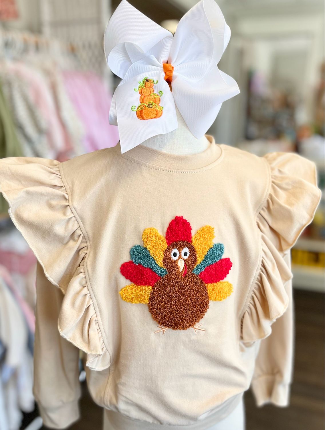 713 Turkey Ruffle Top