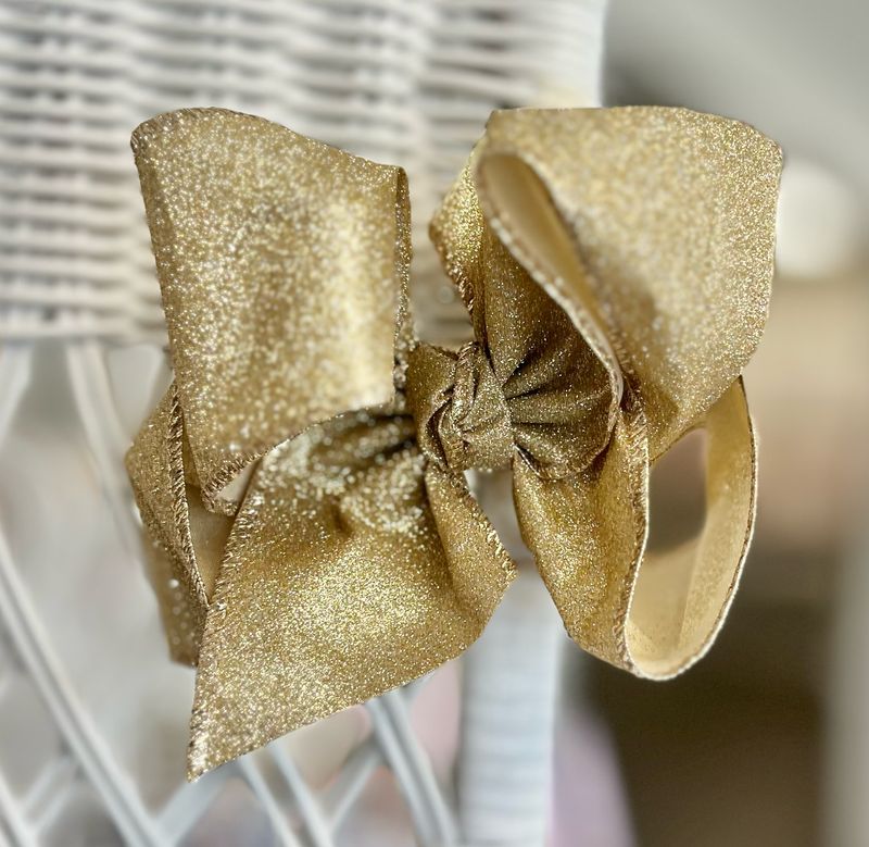973 Large Gold Glitter Bow 973 Large Gold Glitter Bow