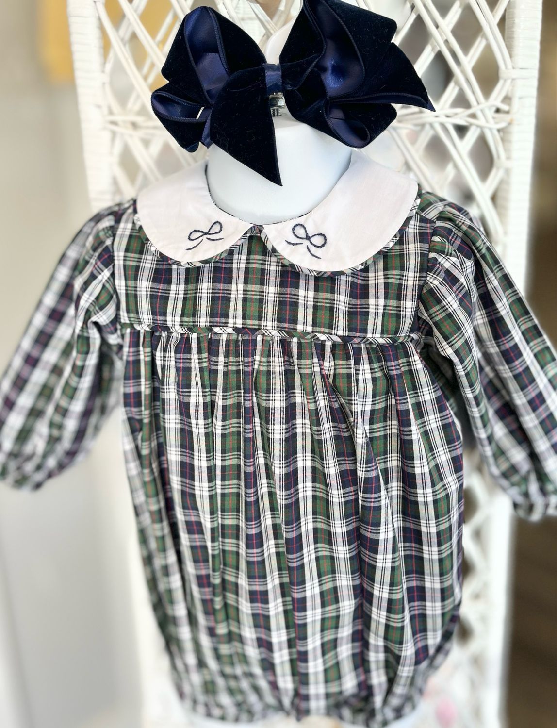 896 Hampton Plaid Bow Bubble 896 Hampton Plaid Bow Bubble