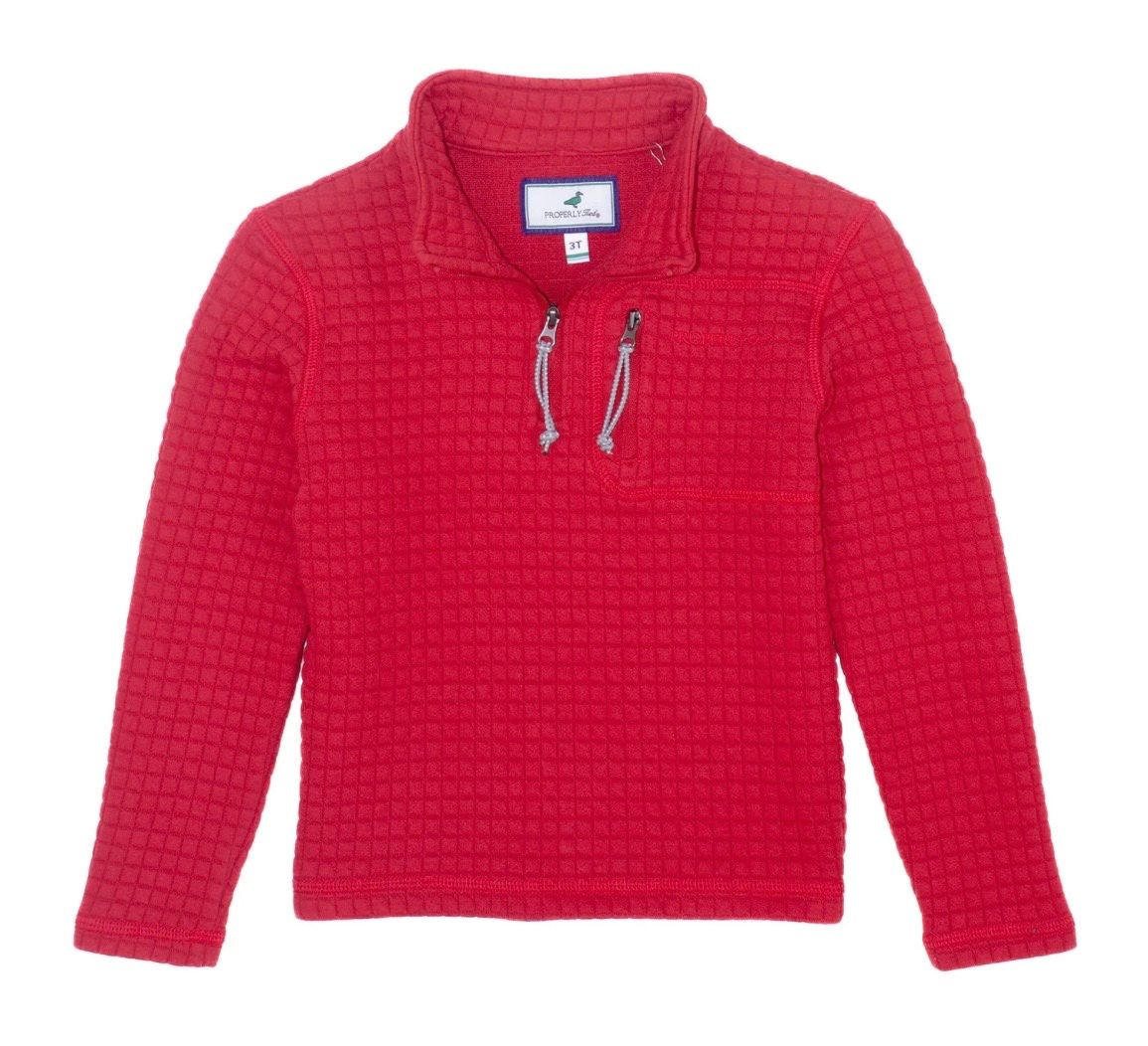 876 Properly Tied Delta Pullover in True Red 876 Properly Tied Delta Pullover in True Red