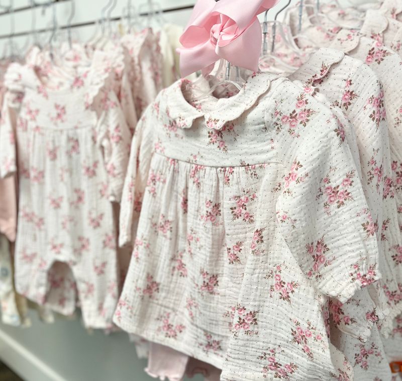 110 Belle Rosette Dot Dress and Legging Set 110 Belle Rosette Dot Dress and Legging Set