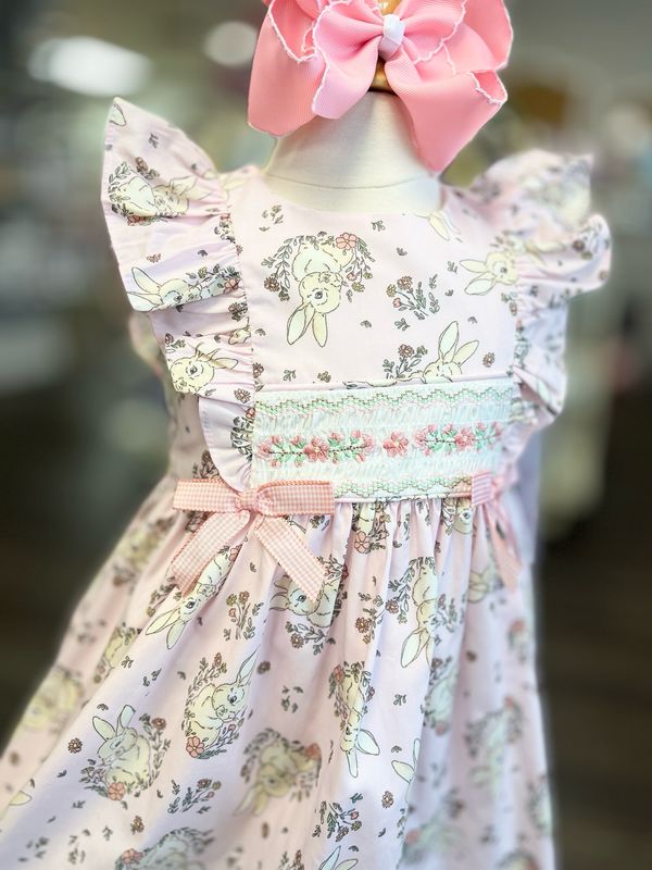 255 Bunny Smocked Dress