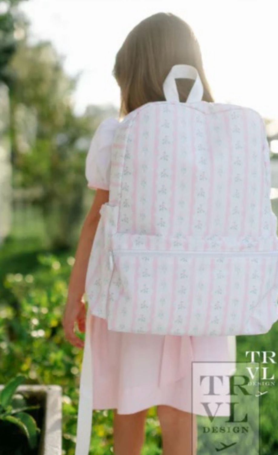 802 Floral Pink Ribbon Backpacker