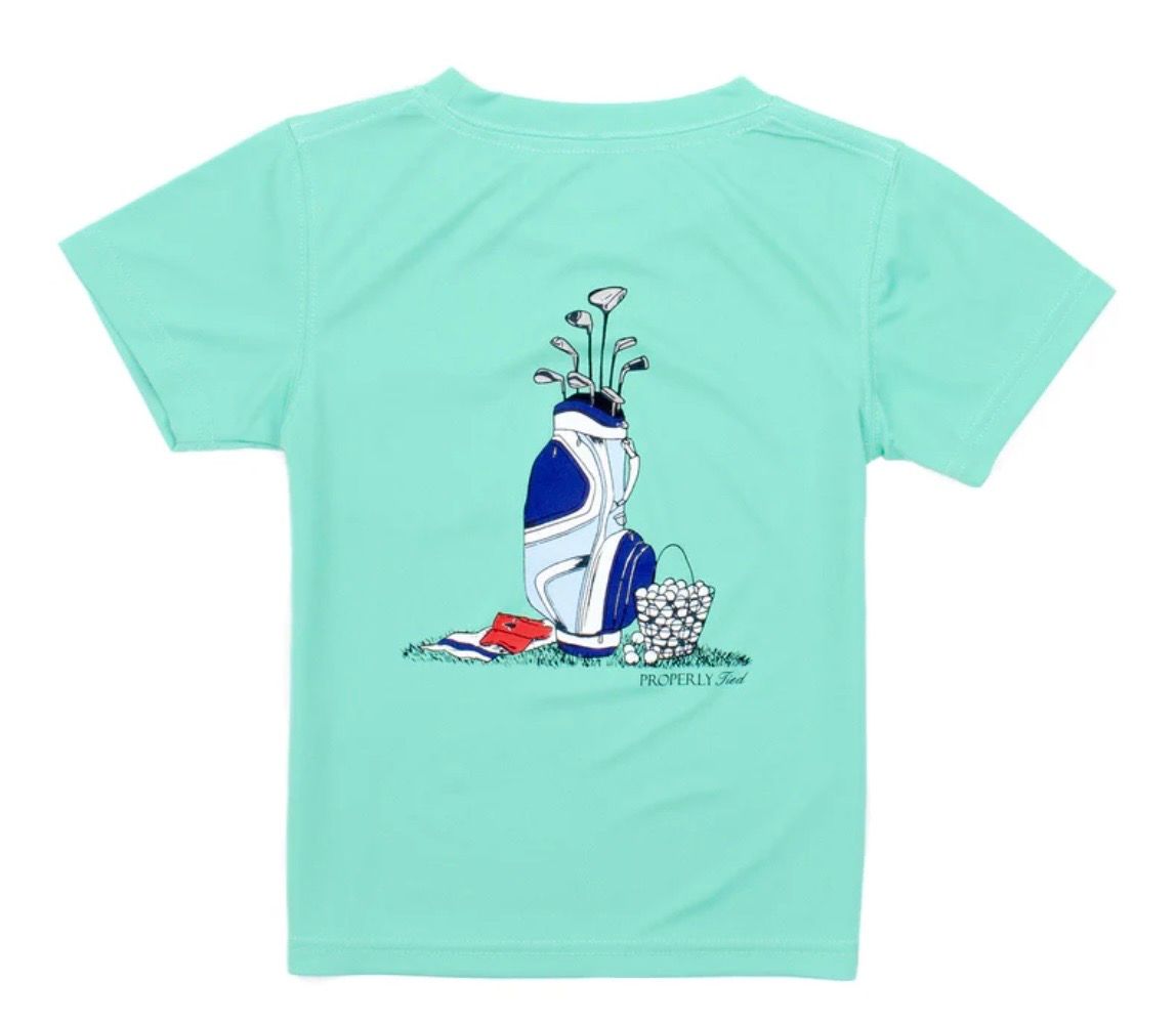 321 Properly Tied Golf Clubs Performance Tee