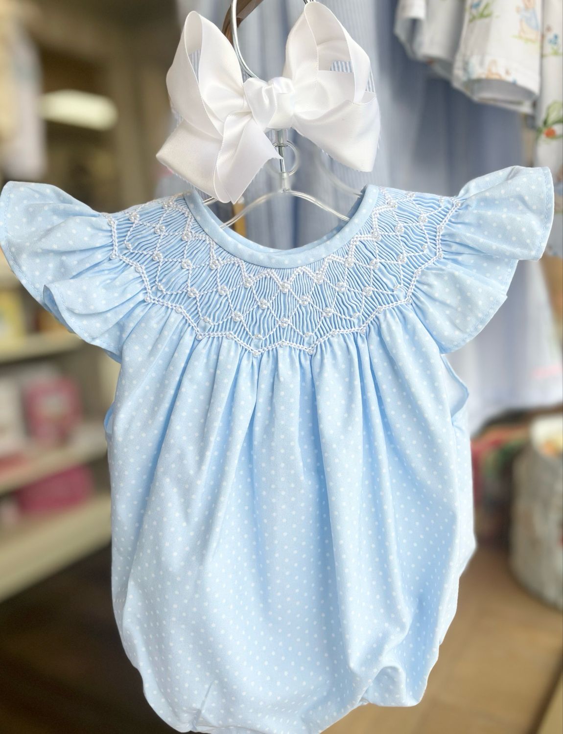 357 Blue Pearl Smocked Bubble