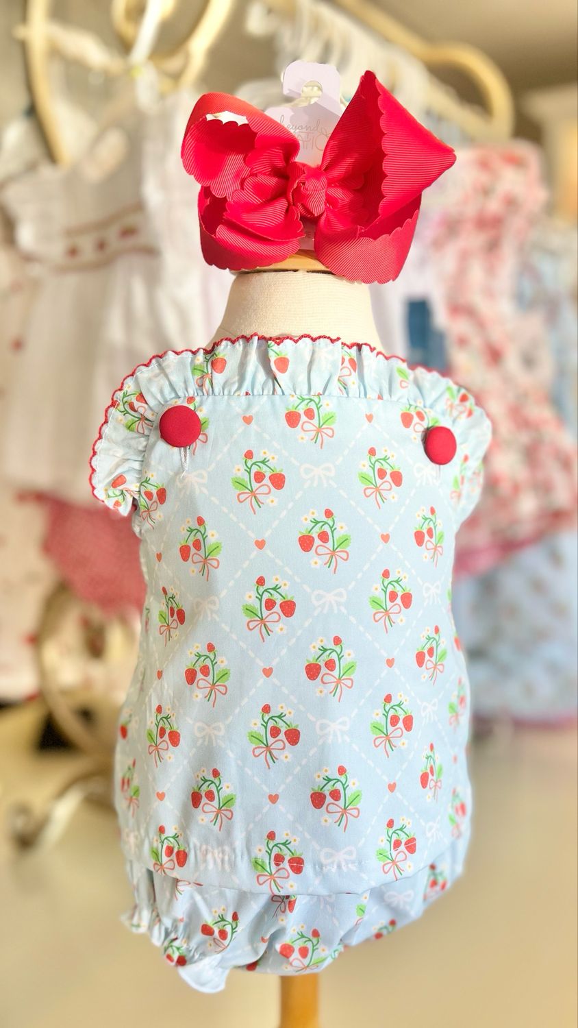417 Strawberry Ribbons Bloomer Set