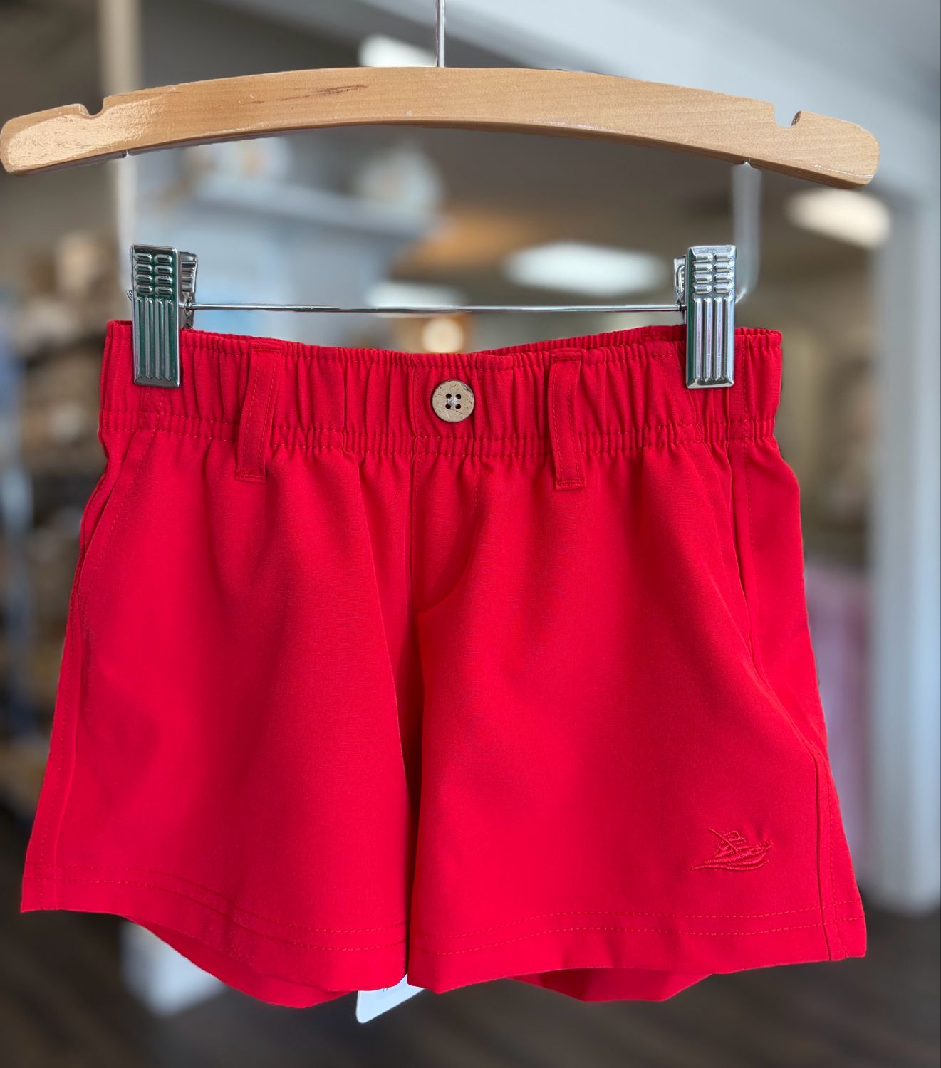466 Red Pull On Shorts