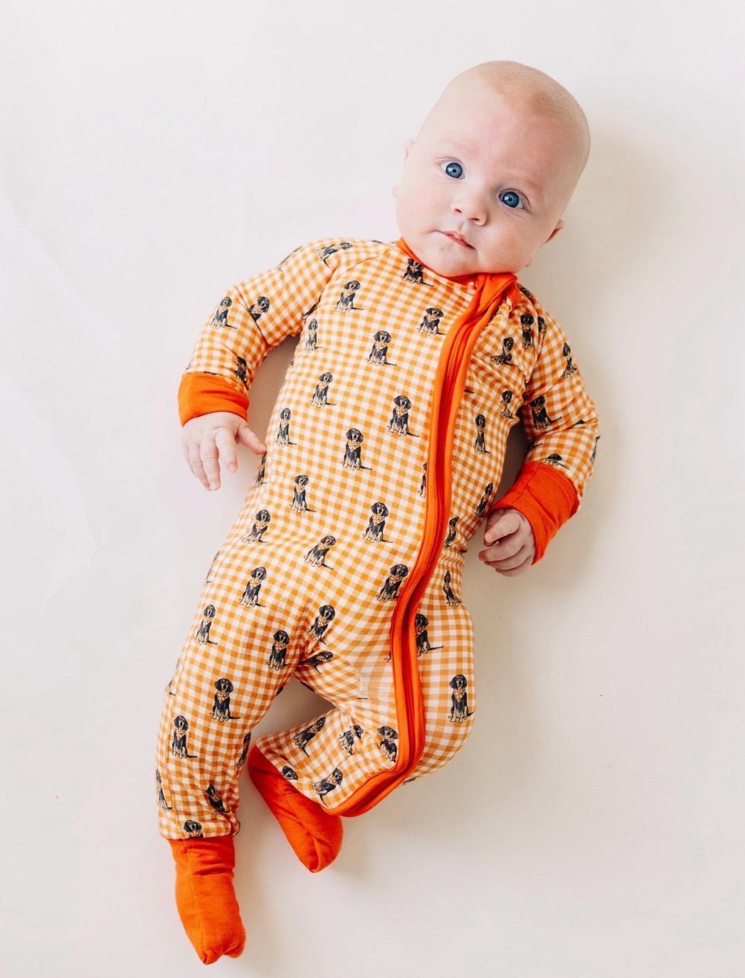 648 Bluetick Coonhound Zip Romper 648 Bluetick Coonhound Zip Romper