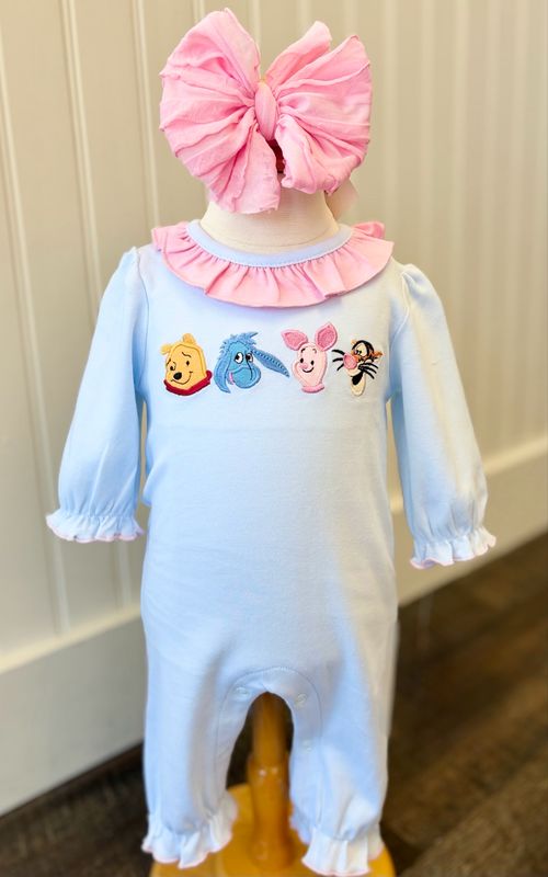 657 Hundred Acre Woods Ruffle Romper 657 Hundred Acre Woods Ruffle Romper