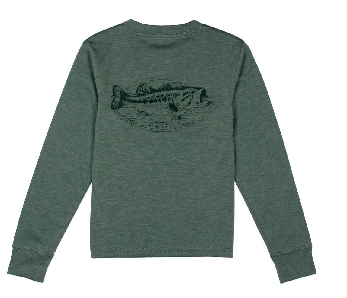 690 Properly Tied Bass Mount Forest Pocket Tee