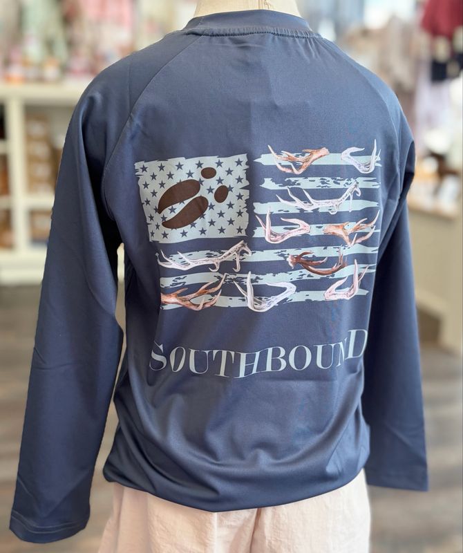 698 Flag Antlers Performance Tee 698 Flag Antlers Performance Tee