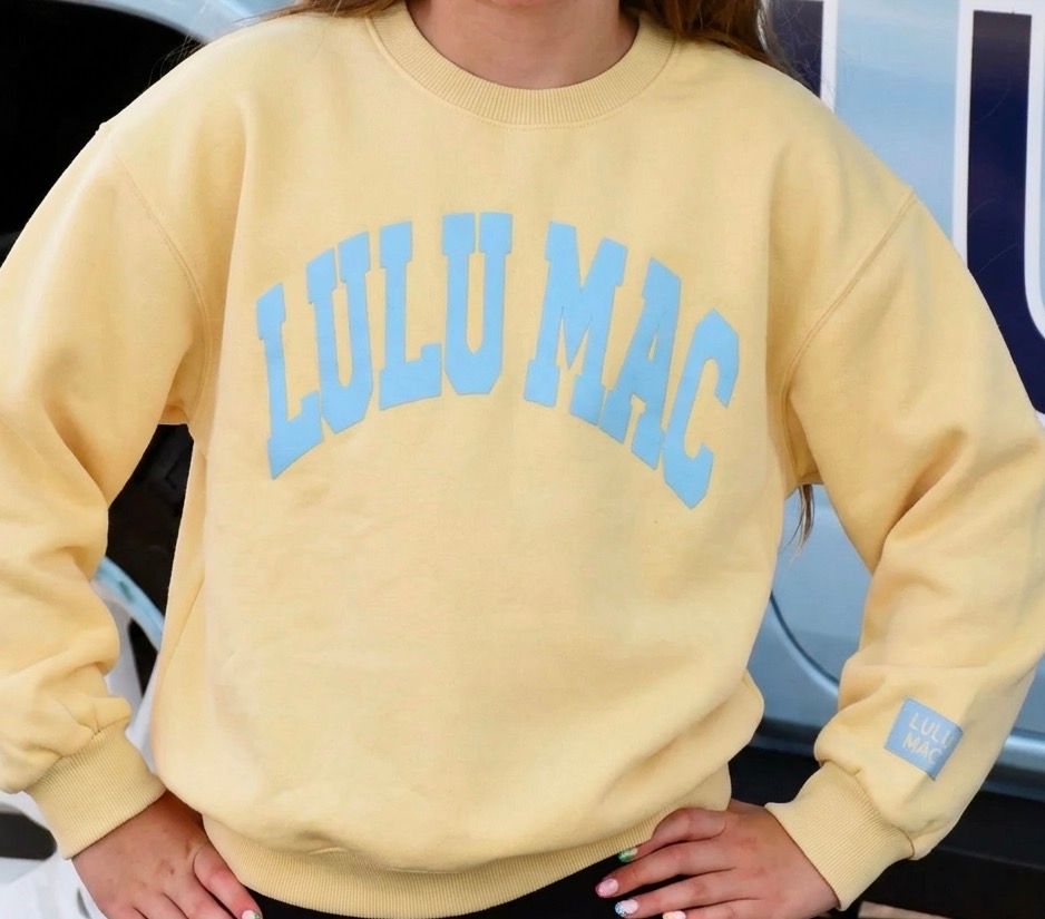 794 Lulu Mac Butter Yellow Puff Sweatshirt 794 Lulu Mac Butter Yellow Puff Sweatshirt