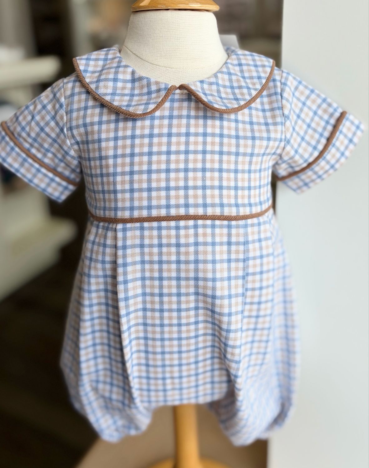 812 Lawrence Plaid Romper