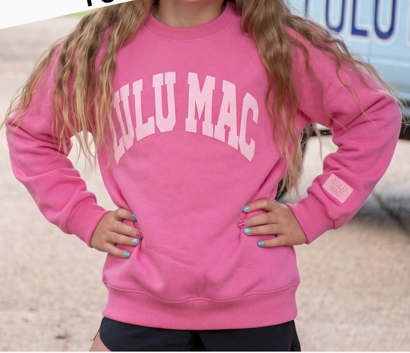 801 Lulu Mac Dark Pink Puff Sweatshirt 801 Lulu Mac Dark Pink Puff Sweatshirt