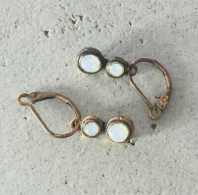 Opaline bronze earrings