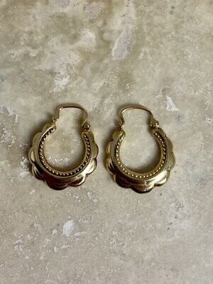 Vintage golden hoop earrings