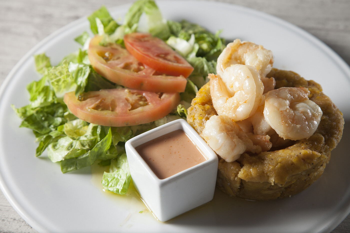 Mofongo relleno de Camarones