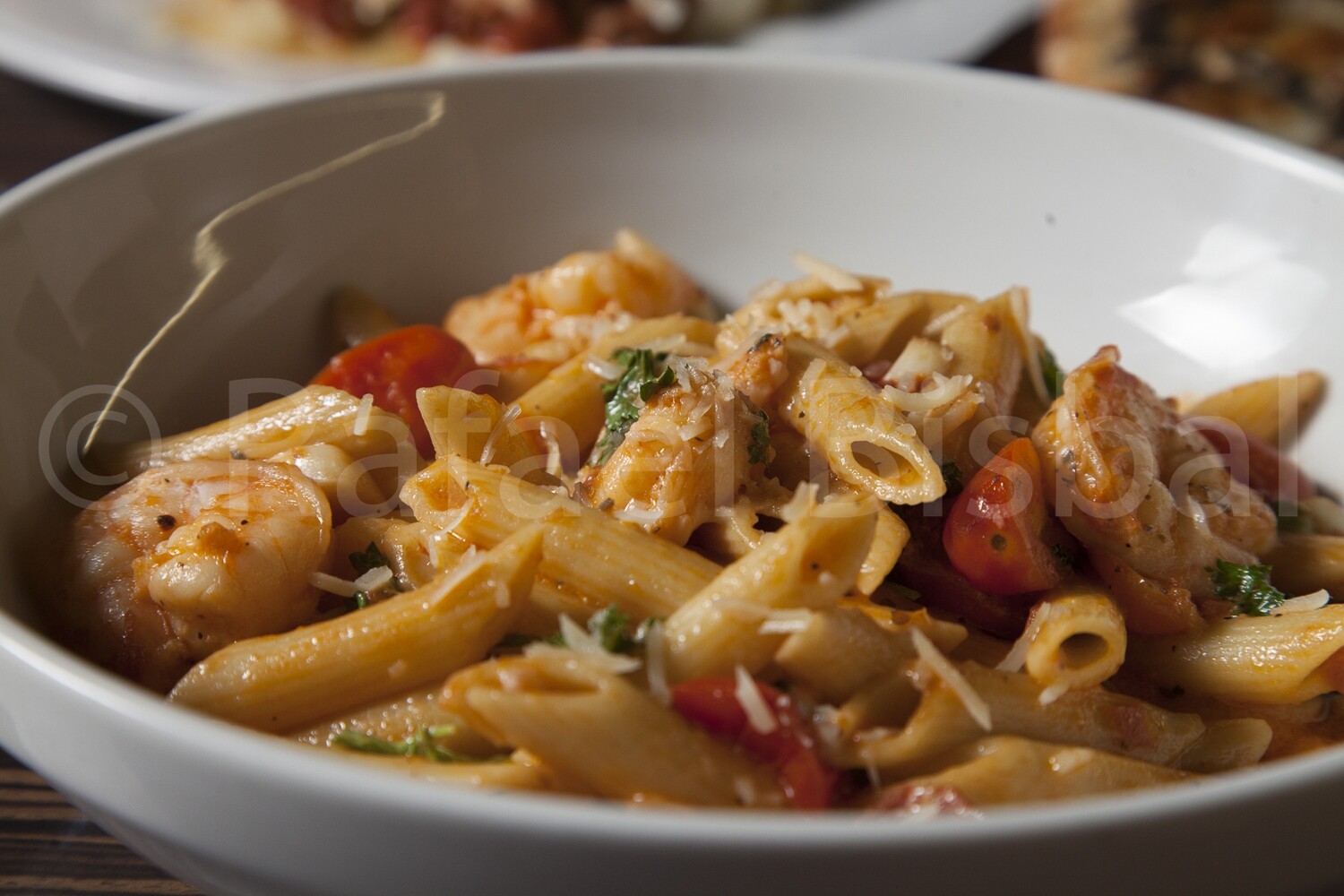 Penne a la Vodka con Camarones