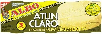 Atún en aceite de oliva virgen extra ALBO 3 uds. de 67 g.