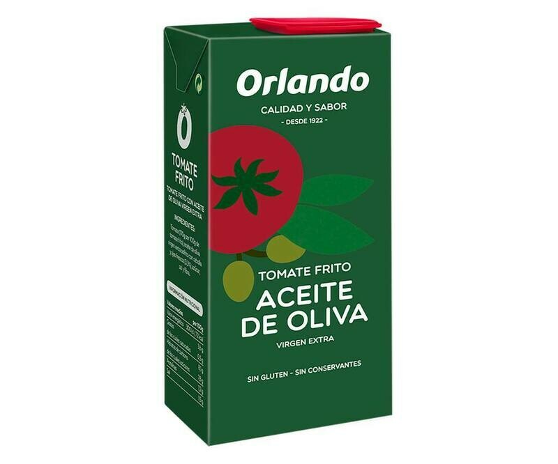 Tomate frito con aceite de oliva virgen extra ORLANDO 780 g.