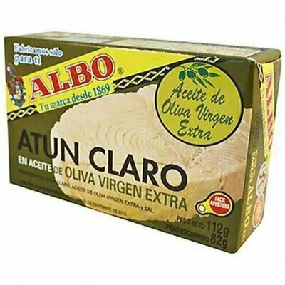 Atún claro en aceite de oliva virgen extra ALBO 82 g.