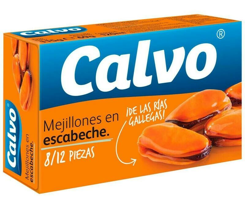 Mejillones escabeche CALVO 8/12 piezas