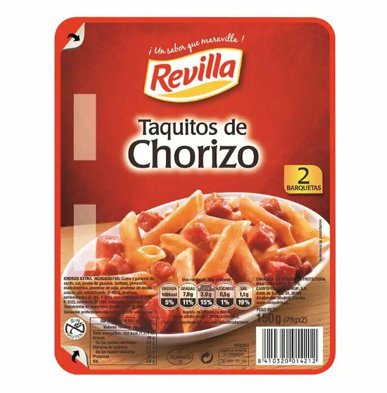 Taquitos de chorizo REVILLA 150 g.