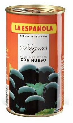 Aceitunas negras con hueso LA ESPAÑOLA 185 g.