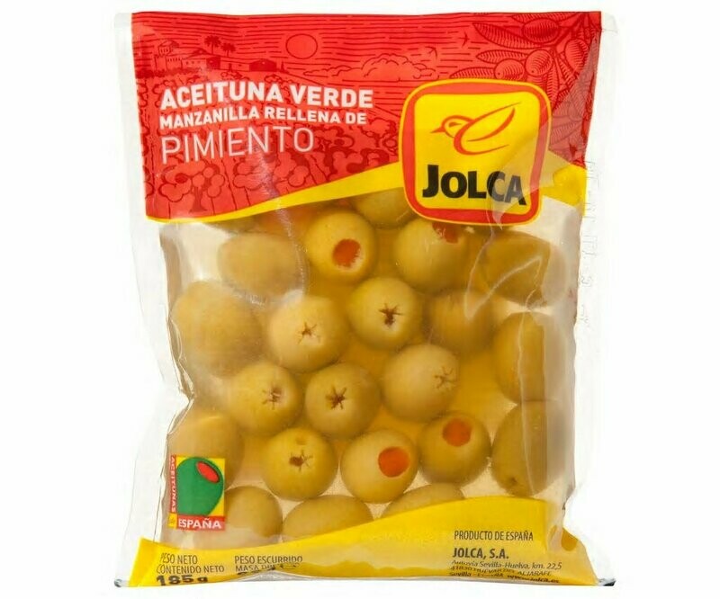 Aceitunas rellenas de pimiento JOLCA  90 g.