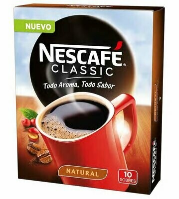Café soluble natural NESCAFE 10 sobres