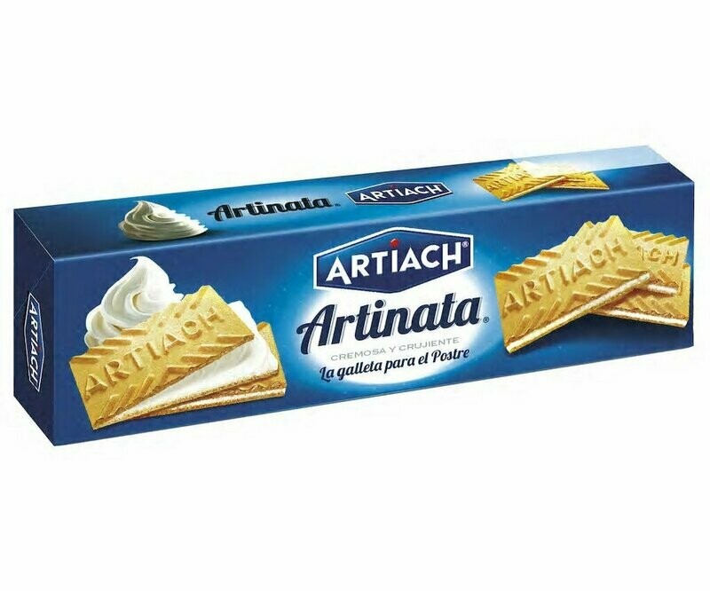 Galletas de barquillo rellena con nata ARTINATA 210 g.