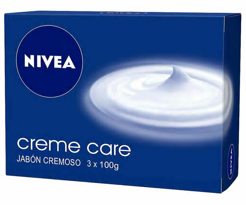 Pastillas de jabón cremoso NIVEA Creme care 3 x 100 g.