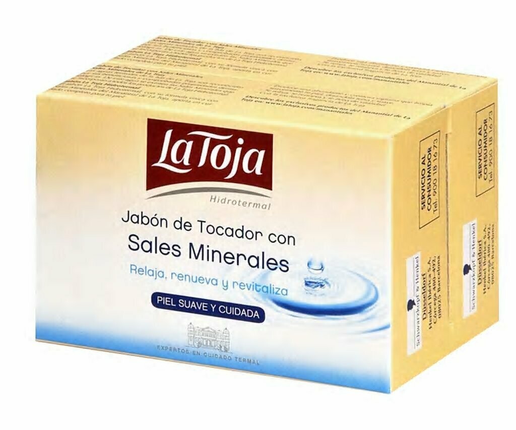 Jabón en pastilla para baño LA TOJA pastilla de 125 gr pack de 2 uds