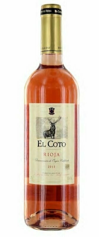Vino rosado tempranillo El Coto  botella de 75 cl.