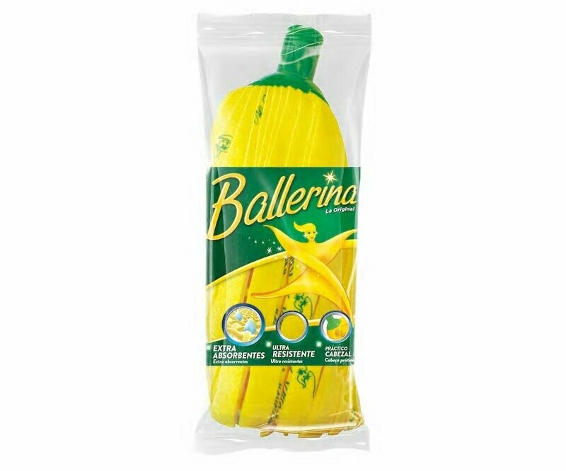 Fregona amarilla sintética BALLERINA 1 ud.