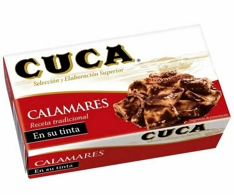Calamares en su tinta en trozos CUCA lata de 72 g.