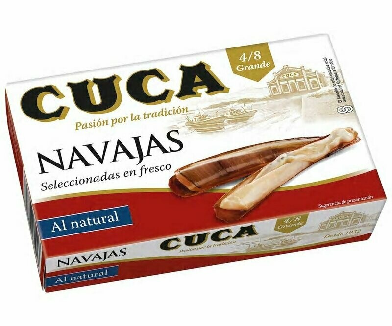 Navajas al natural, 4/8 piezas CUCA 65 g.