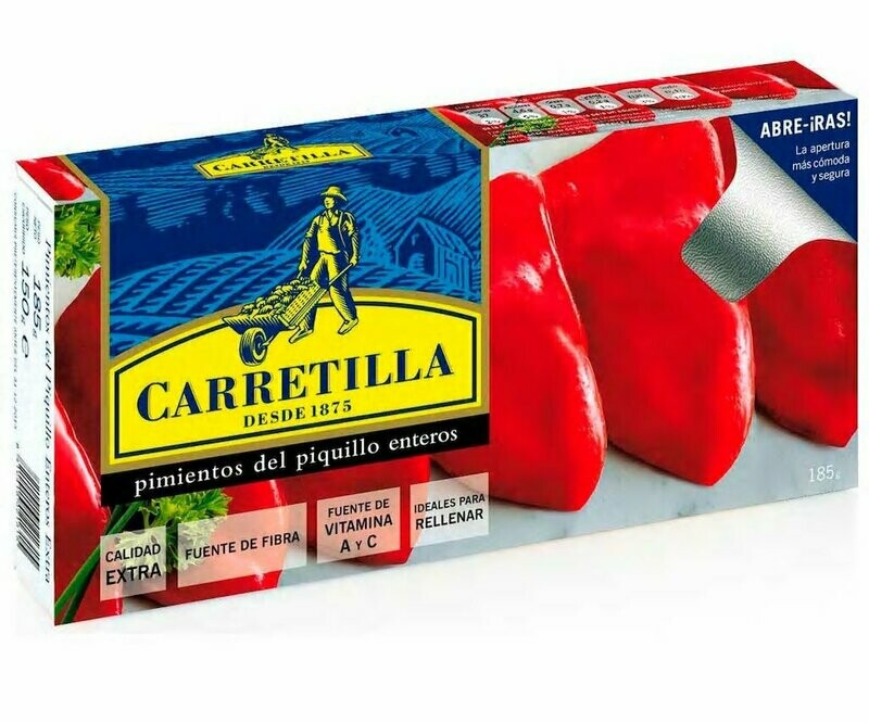 Pimientos del Piquillo enteros CARRETILLA lata de 150 g.