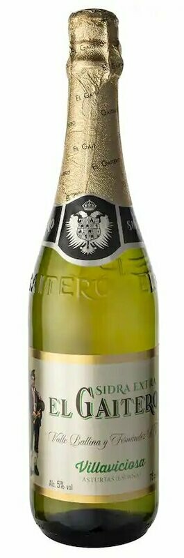 Sidra categoría extra El Gaitero Sidra elaborada en Asturias EL GAITERO botella de 75 cl.
